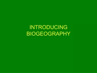 INTRODUCING BIOGEOGRAPHY