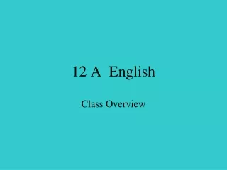 12 A  English