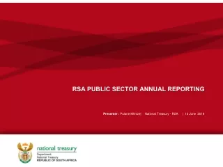 RSA PUBLIC SECTOR ANNUAL REPORTING