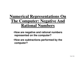 Numerical Representations On The Computer: Negative And Rational Numbers