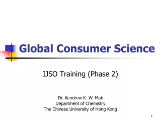 Global Consumer Science