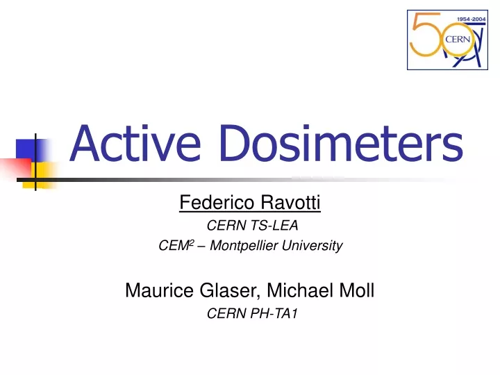 active dosimeters