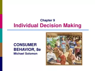 Chapter 9 Individual Decision Making