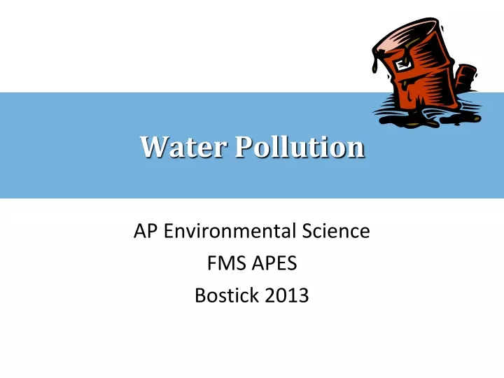 water pollution