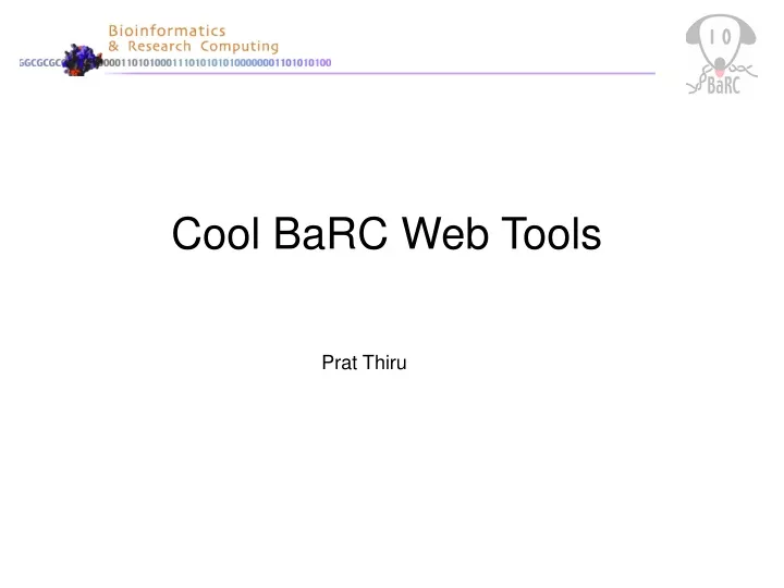cool barc web tools