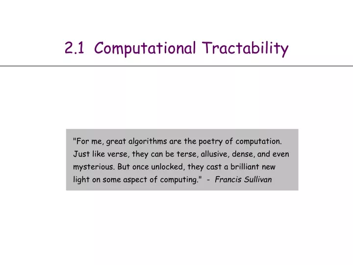 2 1 computational tractability