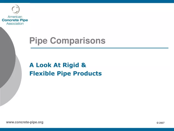 pipe comparisons