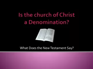 Is the church of Christ a Denomination?