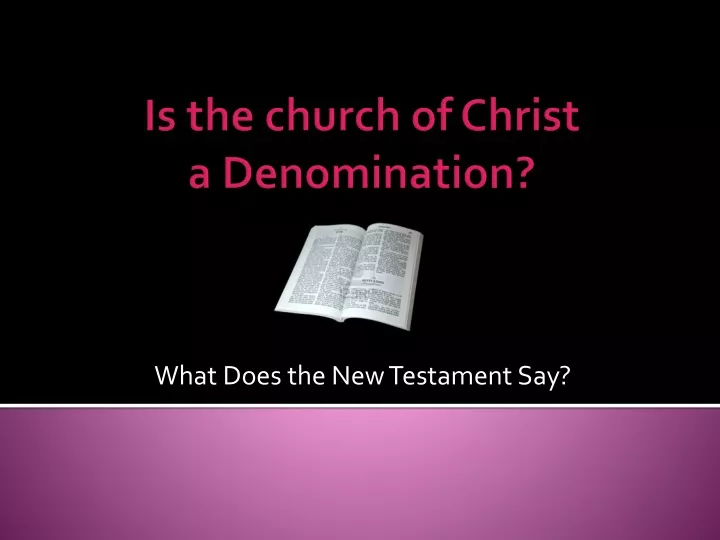 what does the new testament say