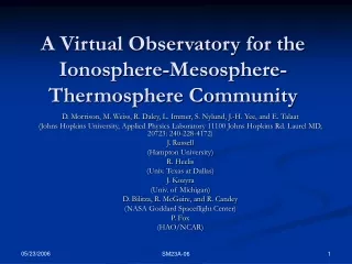 A Virtual Observatory for the Ionosphere-Mesosphere-Thermosphere Community