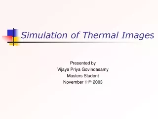 Simulation of Thermal Images