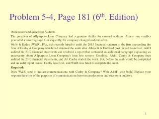 Problem 5-4, Page 181 (6 th . Edition)