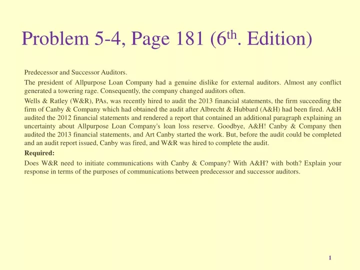 problem 5 4 page 181 6 th edition