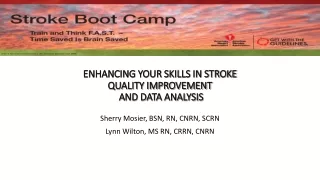 ENHANCING YOUR SKILLS IN STROKE  QUALITY IMPROVEMENT  AND DATA ANALYSIS