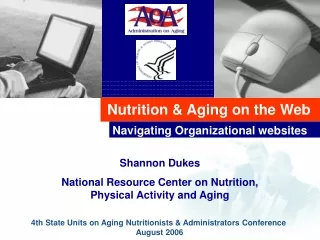 Nutrition &amp; Aging on the Web