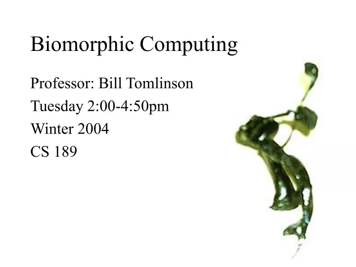 biomorphic computing