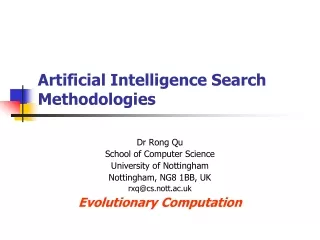 Artificial Intelligence Search Methodologies