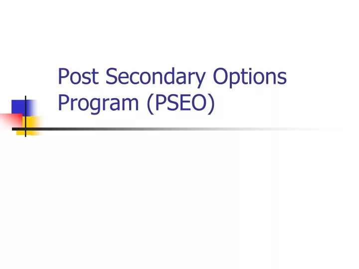 post secondary options program pseo