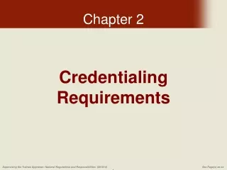 Credentialing Requirements