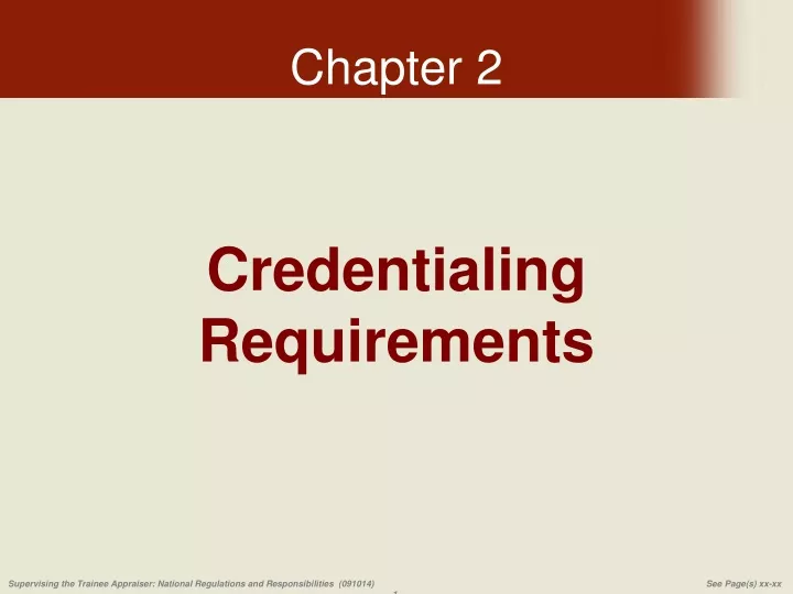 credentialing requirements