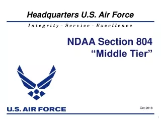 NDAA Section 804 “Middle Tier”