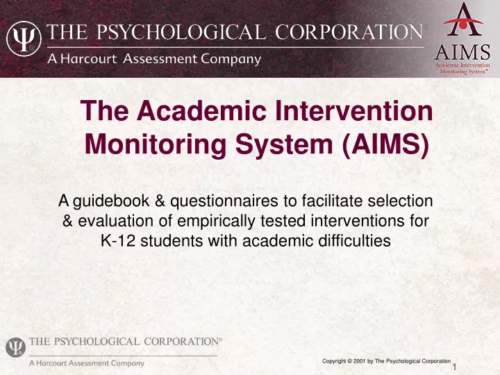 the academic intervention monitoring system aims