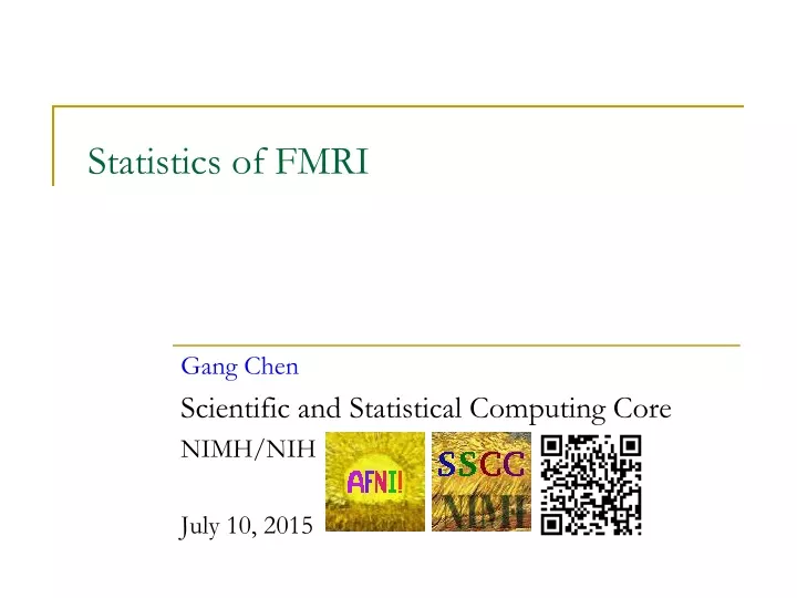 statistics of fmri