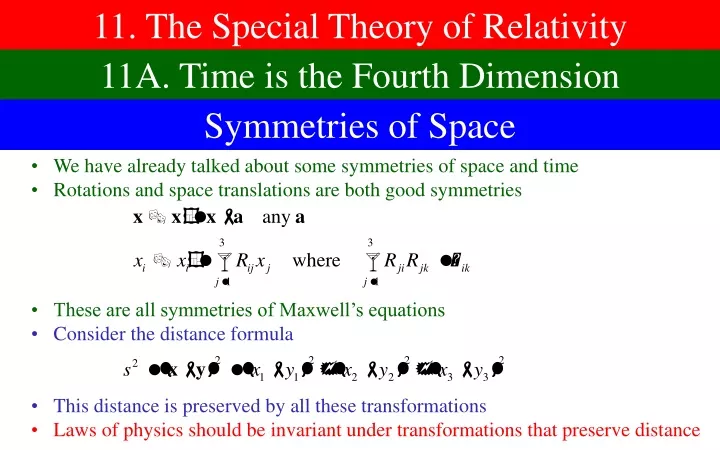 11 the special theory of relativity