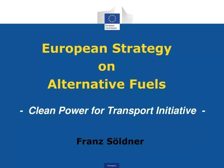 european strategy on alternative fuels