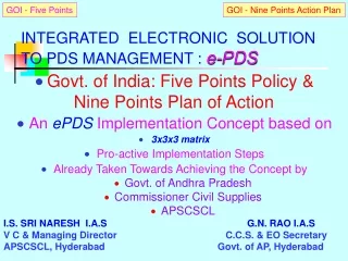 INTEGRATED ELECTRONIC SOLUTION TO PDS MANAGEMENT :  e-PDS