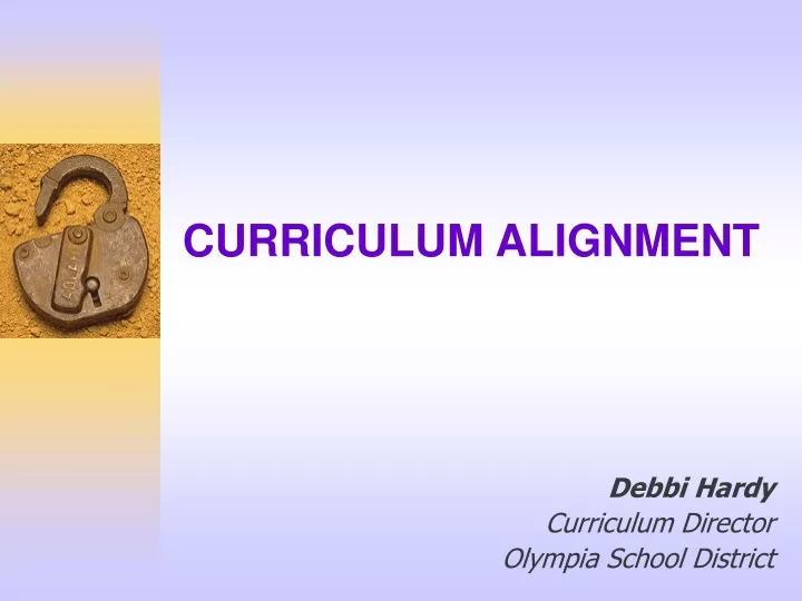curriculum alignment