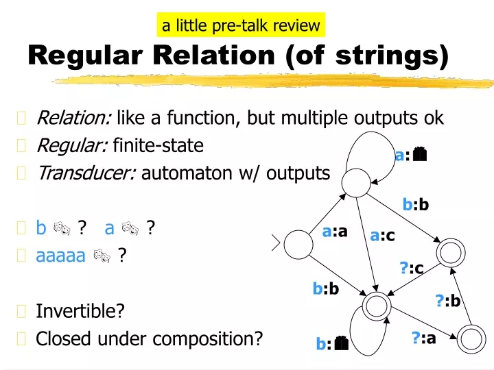 regular relation of strings