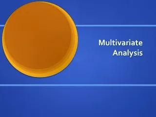 Multivariate  Analysis