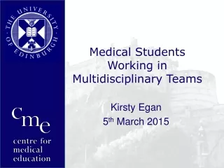 Medical Students Working in Multidisciplinary Teams