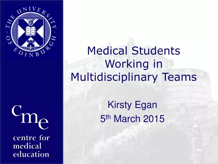 medical students working in multidisciplinary teams