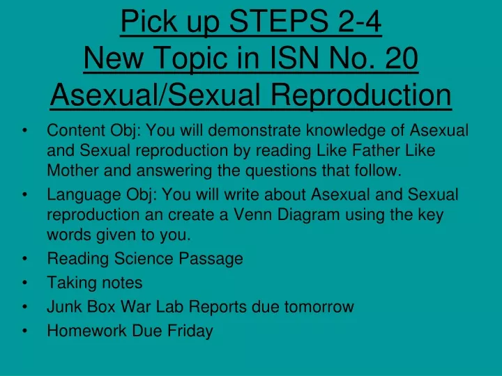 pick up steps 2 4 new topic in isn no 20 asexual sexual reproduction