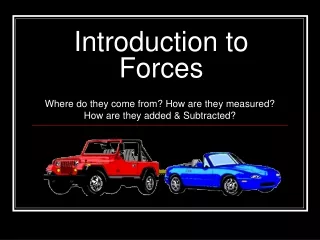 Introduction to Forces