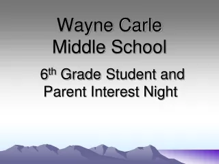 Wayne Carle Middle School