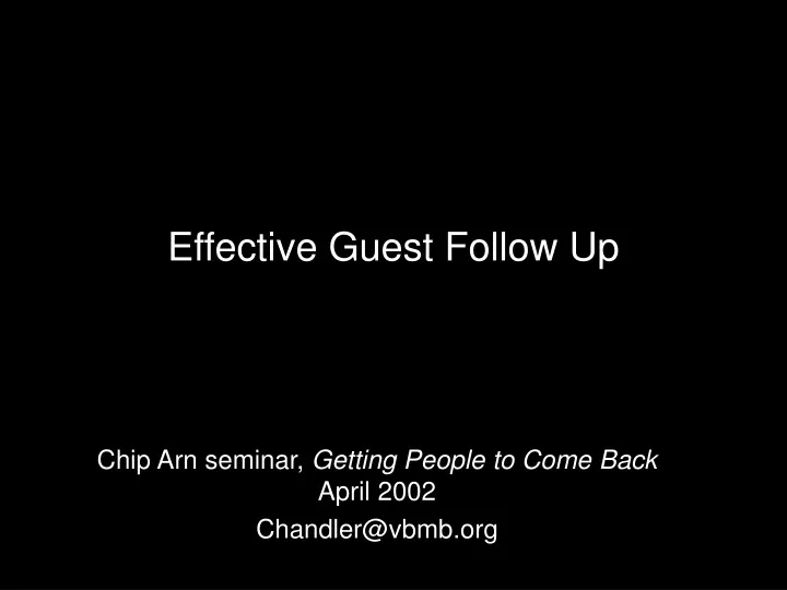 effective guest follow up