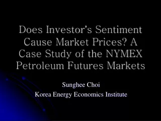 Sunghee Choi Korea Energy Economics Institute