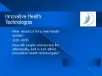 Innovative Health Technologies - slide 1