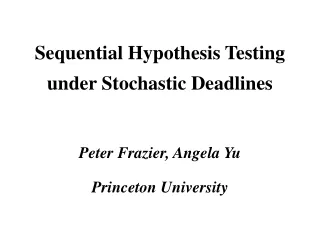 Sequential Hypothesis Testing under Stochastic Deadlines