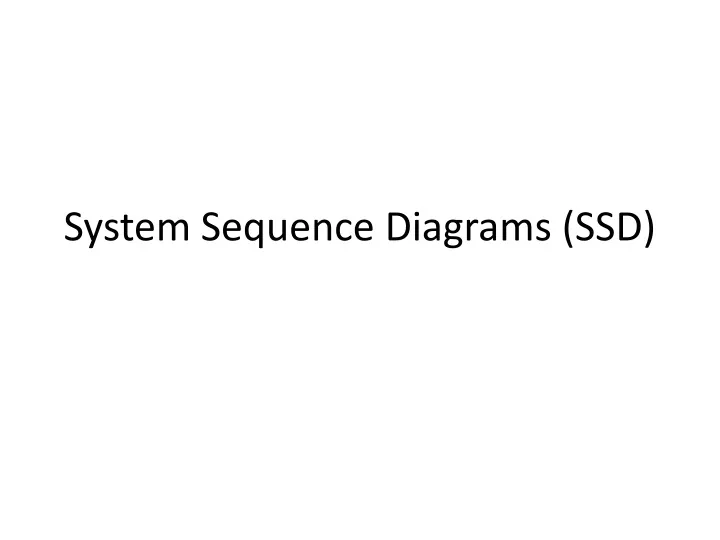 system sequence diagrams ssd
