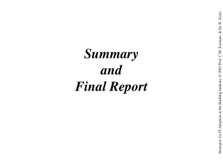 Summary and Final Report