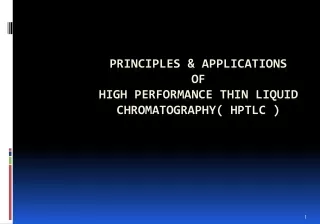 Principles &amp; Applications  of High Performance Thin Liquid Chromatography( HPTLC )