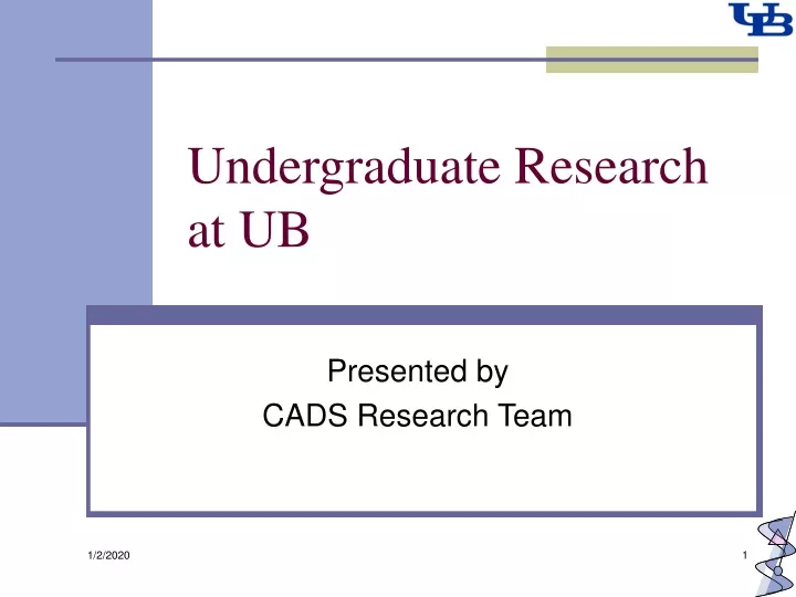 undergraduate research at ub