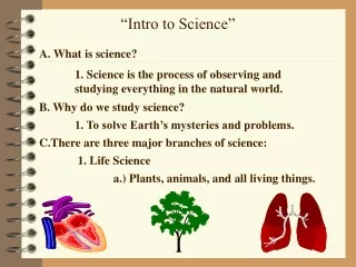 “Intro to Science”