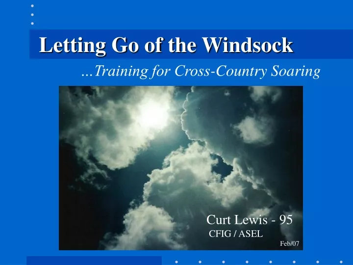 letting go of the windsock