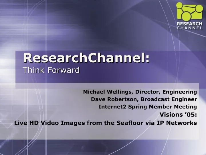 researchchannel think forward