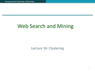 Lecture 16: Clustering